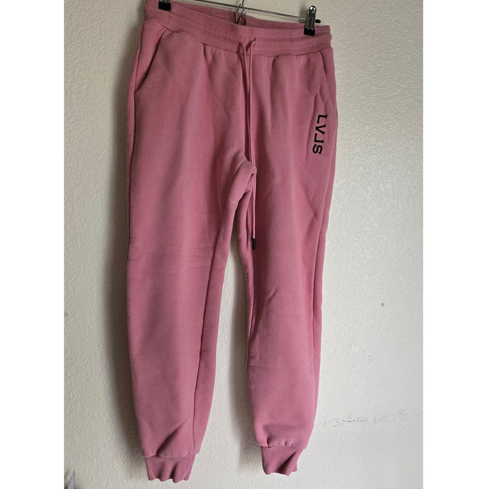 Levels LVLS Women Pink Fleece Lined Joggers Sweatpants XL